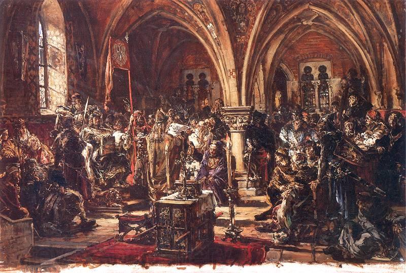 Jan Matejko The First Sejm in leczyca Germany oil painting art